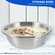 thumbnail image 5 of Juego de 2 tazones de acero inoxidable para mezclar ensaladas, de diseño sencillo, fáciles de limpiar, de anidación profunda para cocina con tapa., 5 of 6