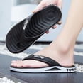 thumbnail image 5 of Hinvhai Men's Flip Flop with Orthotic Arch Support Athletic Slide Thong Sandals for Men Soft Cushion Footbed Black 9(44), 5 of 9
