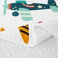 thumbnail image 5 of Erosebridal Cartoon Vintage Plane Quilt King for Boys Men, Cartoon Star Print King Coverlet Set, 3pcs, 5 of 7