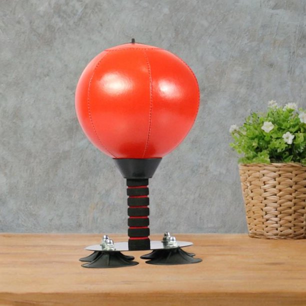 Bacero de escritorio Boxing Boxing Ball Ball Entrenamiento Equipo de instalación simple con Bomba de aire Bola de puñetazo para la mesa para la mesa Rojo