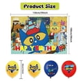 thumbnail image 3 of 32-Piece For Pete Cat Cartoon-Themed Birthday Party Decorations Set – Includes Backdrop, Cake Topper, 12 Cupcake Toppers, and 18 Balloons, 3 of 5