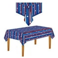 thumbnail image 7 of July 4th Tablecloth Plastic Stars And Stripes Table Runner Red White And Blue Table Cover Patriotic Table Cover Party Supplies Decoration for Independence Day, 7 of 7