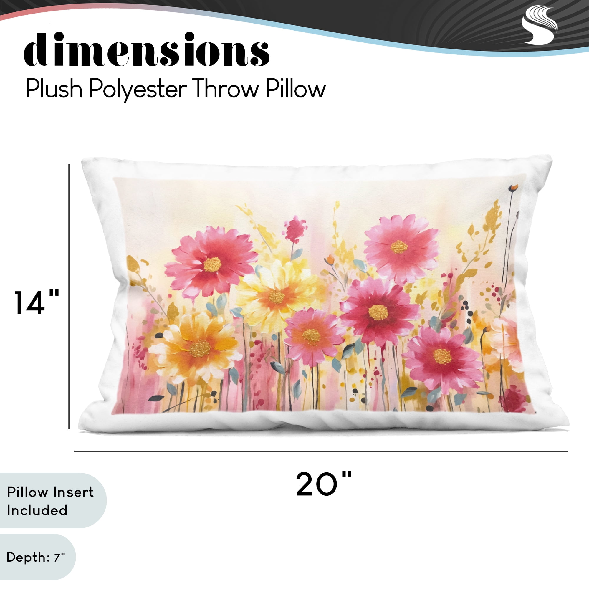 Stupell Industries Blush Blooming Whimsy Decorative Printed Throw Pillow, design by Andrea Haase