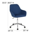 thumbnail image 6 of Flash Furniture Cortana Home and Office Mid-Back Chair in Blue Fabric, 6 of 12