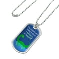 thumbnail image 2 of Loch Ness Monster The Important Thing is That I Believe in Myself Military Dog Tag Pendant Necklace with Chain, 2 of 4