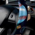 thumbnail image 5 of Baseball 14.5 Inch Printing PVC Leather Car Wheel Cover Steering Wheel Covers Auto Accessories, 5 of 6