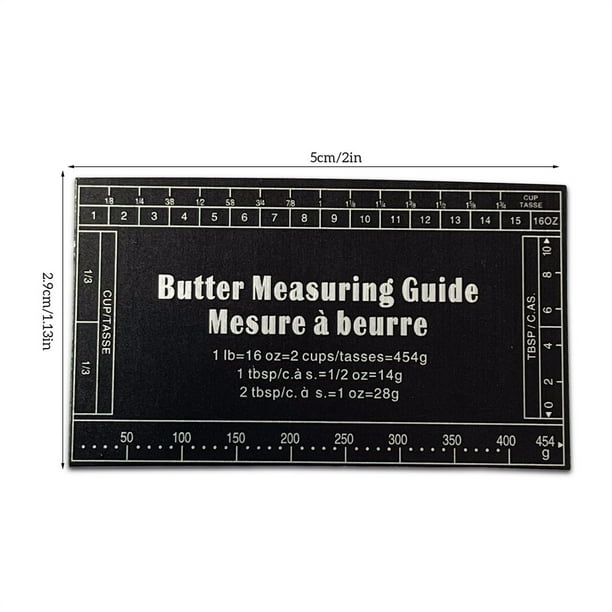 CreativeArrowy Butter Measuring Guide Metric Ruler Butter Spatula Kitchen  Tools Scraper Durable Nontoxic Accurate Black Kitchenware Convenient