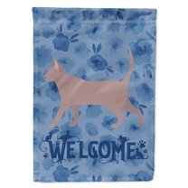 Carolines Treasures CK4994CHF Thai Lilac 2 Cat Welcome Flag Canvas House Size Large multicolor