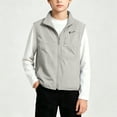 thumbnail image 2 of Swuxness Toddler Zip-Up Fall Jackets Sleeveless Pockets Casual Short Windbreaker Coat, 2 of 5