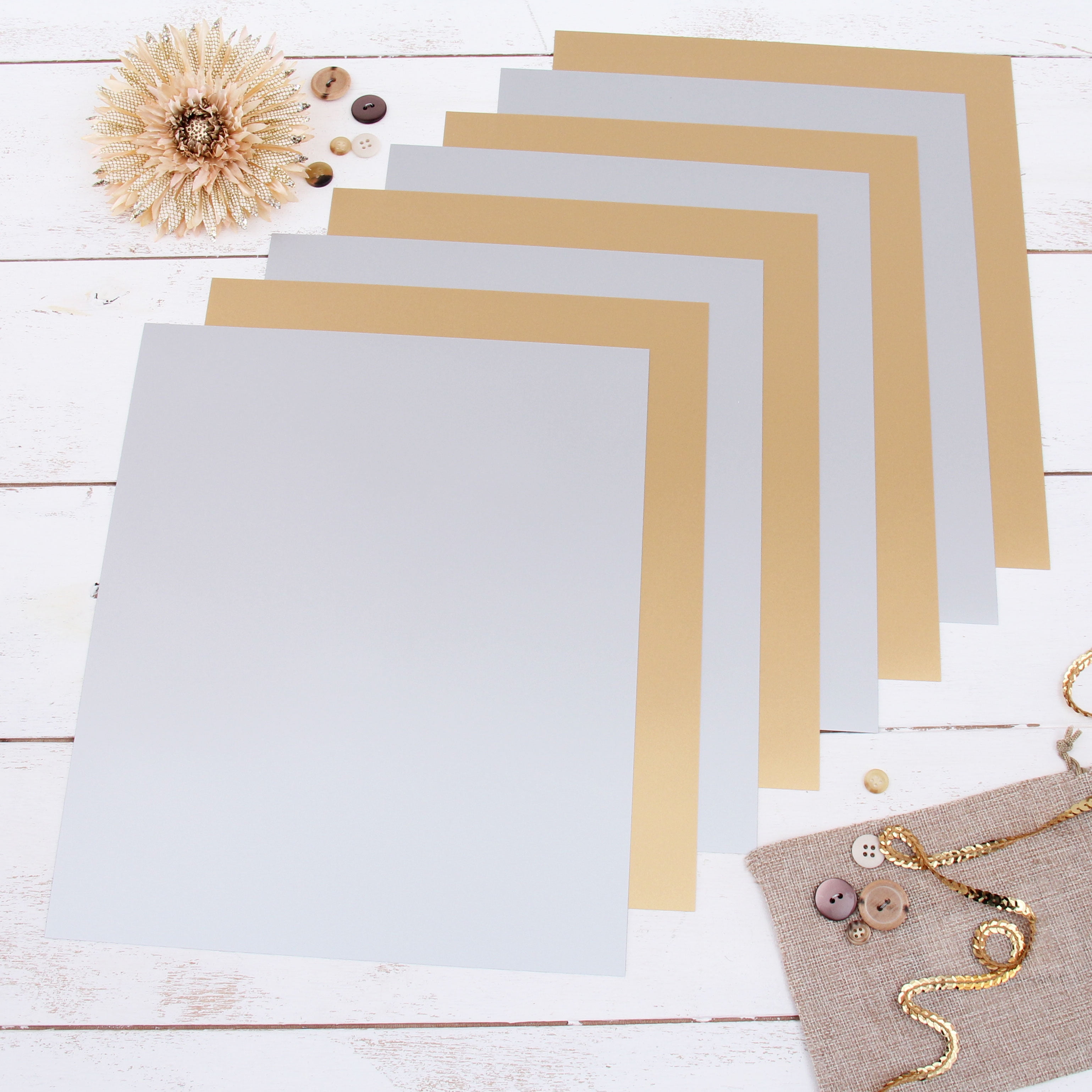 colours Details about   10 x A4 Sheets Self Adhesive Cricut & Cameo Vinyl gold silver 