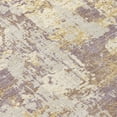 thumbnail image 4 of 8' Lavender Gold And Beige Round Abstract Washable Indoor Outdoor Area Rug, 4 of 5