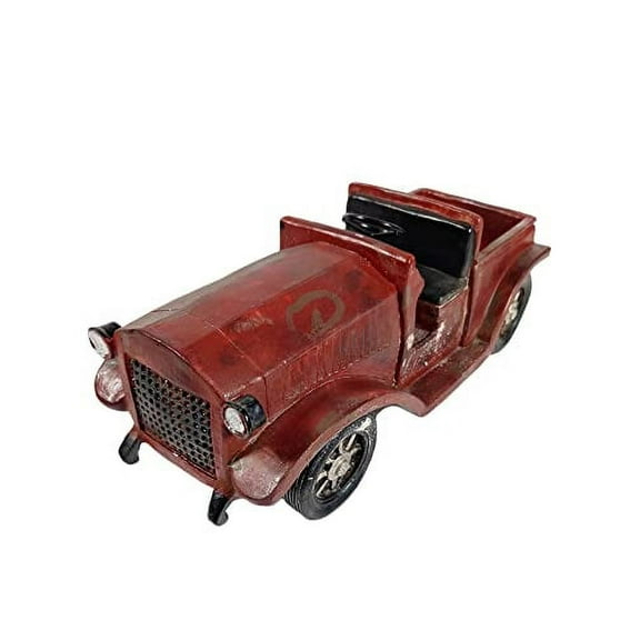 Urbalabs Vintage Red Vintage Trucks Decor, Farmhouse Truck Red Small Planter Garden Accent, Decorative Tabletop Storage & Pickup Truck Planter Old Truck Decor (Big Red)