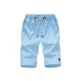 thumbnail image 1 of MAWCLOS Elastic Waist Beach Shorts for Mens Casual Classic Fit Solid Color Drawstring Shorts with Pockets, 1 of 2