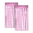 thumbnail image 1 of Telón de fondo de cortina de aluminio rosa zincado de 1 x 2 m para decoración de fiestas, 1 of 5