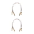 thumbnail image 2 of Justharion 2 Pieces PU Leather Handbag Braided Rope Bag Detachable Straps with Snap Buckle Handles Attachments Bands DIY Accessory 60cm White 2Set, 2 of 6