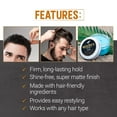 thumbnail image 4 of Woody's Hair Clay for Men, Texturizing & Sculpting Hair Styling Clay Pomade w/ Matte Finish, 3.4 oz, 4 of 6