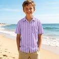 thumbnail image 2 of SROBPTY Teen Boys Summer Short Sleeve Tops Print Breathable Collared Tee Shirts for Everyday Wear 3-15 Years, 2 of 5