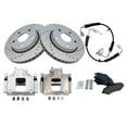 thumbnail image 3 of TRQ Front Performance Brake Pad & Rotor Kit Brake Caliper Brake Hose Brake Pads Brake Rotors Set Ceramic Premium G-Coated Fits Select 2008-2010 Jeep Wrangler, 3 of 4