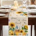 thumbnail image 3 of Table Runners 72 Inches Long Dress Scarves, Yellow Sunflowers Farmhouse Kitchen/Dining Table Runner, Coffee Tablerunners, Daisy Bees Elegant Farmhouse Floral 14x72 Inch, 3 of 9