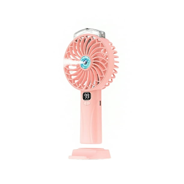 Ventilador USB de mano portátil recargable Naiovety Spray refrigeración aire libre oficina escritorio carga dormitorio estudiante niños Rosa HA079779-01B