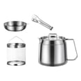 thumbnail image 1 of Lipstore Oil Strainer Pot Cooking Oil Keeper Multiuse Frying Basket Deep Fryer Set 1.5L, 1 of 8
