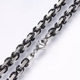 thumbnail image 2 of 201 Stainless Steel Chain Necklaces Gunmetal Stainless Steel Color 22.8 inch(58cm) 4~4.5mm, 2 of 2