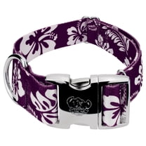 Country Brook Petz® 1 1/2 inch Premium Purple Hawaiian Dog Collar, Large