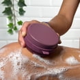 thumbnail image 5 of Handso 4-Piece Skincare Bath Set, Purple Plum Body Cleanser with 2 Vegan Bar Soaps and Magnetic holder, 5 of 10