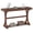 Brown, variant on Furnibear Console Table with Curved Wood Legs and Open Lower Shelf, 220 lb Tabletop Support and Adjustable Feet, 52 x 17 x 30 in Overall, 66 lb Shelf Capacity, Black