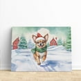 thumbnail image 3 of Hello Winter Chihuahua Frosty Morning Walk Welcome Snowy Christmas Horizontal Matte Canvas Poster Dog Lover Gifts Idea Wall Art Home Decor - 02018, 3 of 5