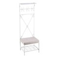 thumbnail image 1 of SEI Furniture Entryway Hall Tree in Distressed White, 1 of 10