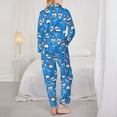 thumbnail image 6 of Goofa Gnomes in USA Printed Women’s 2 Piece Pajama Set Super,Pajamas Women's Long Sleeve Sleepwear Soft Button Down Loungewear Pjs Lounge Set Nightwear-XX-Large, 6 of 9