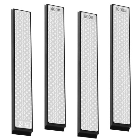 Sutowe 4Pcs Knife Sharpening Stones Set Diamond Sharpening Stones Kit Efficient Honing Whetstone Anti Slip for Ceramic Knife