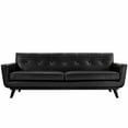thumbnail image 3 of Modway Engage Bonded Leather Sofa with Wood Legs, Multiple Colors, 3 of 5
