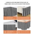thumbnail image 6 of Black Striped Wrap Around Bed Skirts for King Bed 18" Drop,Bed Skirt with Adjustable Elastic Belt Dust Ruffle Bed Valance for Bedroom Hotel Modern Farmhouse Black and White Stripes Bed Frame Cover, 6 of 7