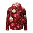 thumbnail image 5 of GuangCheng Mens Christmas,Drawstring,Hooded Sweatshirts,Snowflake Printed,Drop Shoulder,Thick Warm Coats,Pullover Hoodies, 5 of 5