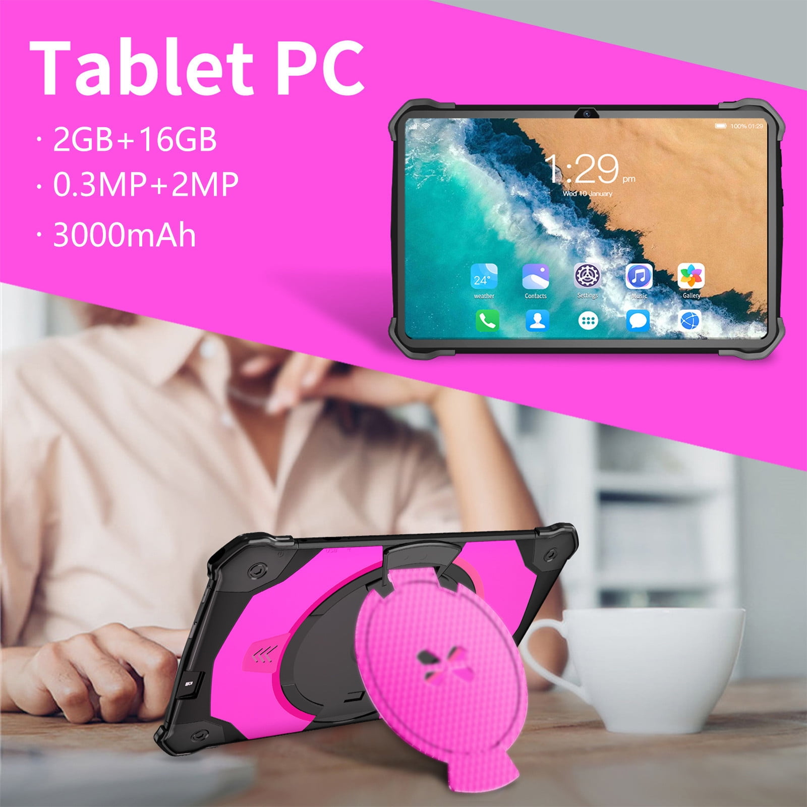CVLNCYCLING Clearance Tablets On Sale Clearance,7.1Inch 16GB Android 7.1 IPS Bluetooth WIFI Tablet PC,Children's Tablet Computer Android Tablets,Children Tablet with Camera