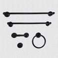 thumbnail image 3 of SENTO ROBIKI Oil Bronze Bathroom Hardware Accessories Set, Includes Robe Hook, Toilet Paper Holder, Towel Ring, 18"& 24"Towel Bar, Duty Metal Bath Hardware Set Wall Mounted(5-Piece), 3 of 8
