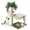 White-1 Bed, variant on Cat Scratching Post Palm Green-33 Inches Indoor Cat Grooming and Play Station