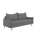 thumbnail image 3 of Modern Sofa Couch, Upholstered 2-Seat Loveseat Sofa for Living Room, Bedroom, Small Space, Office, Light Gray, 3 of 6