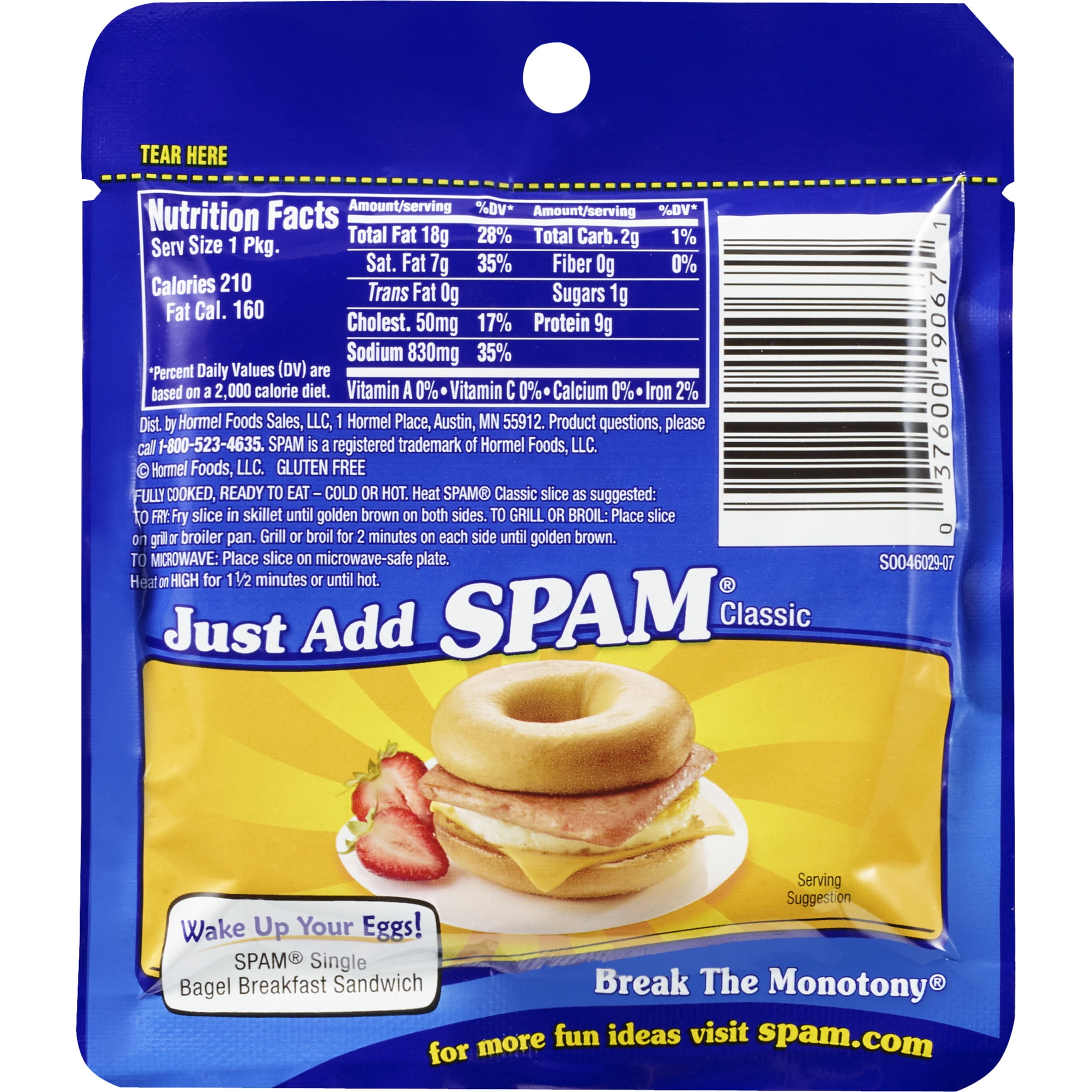 SPAM Single Classic 12-2.5oz