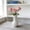 White #3, variant on White Plastic Vase for Dried Flowers & Pampas Grass | Decorative Ornament for Coffee Table, Dining Table, Office Desk or Shelves | 9.65x5.12x5.12 Inches