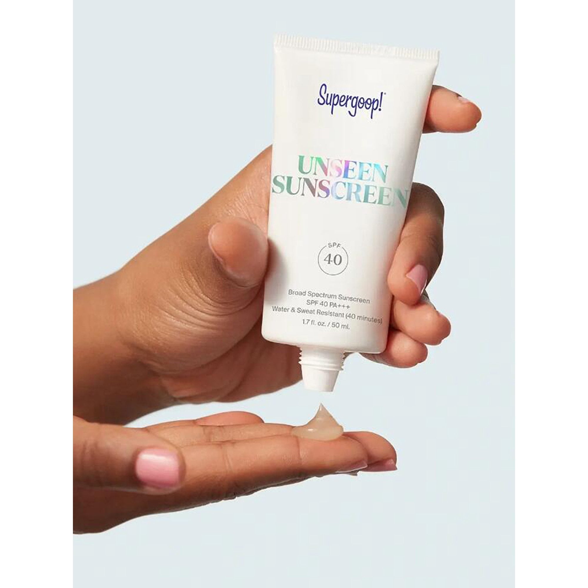 Supergoop! Unseen Sunscreen, 1.7 oz SPF 40 PA+++ Reef-Friendly, Broad Face Sunscreen -