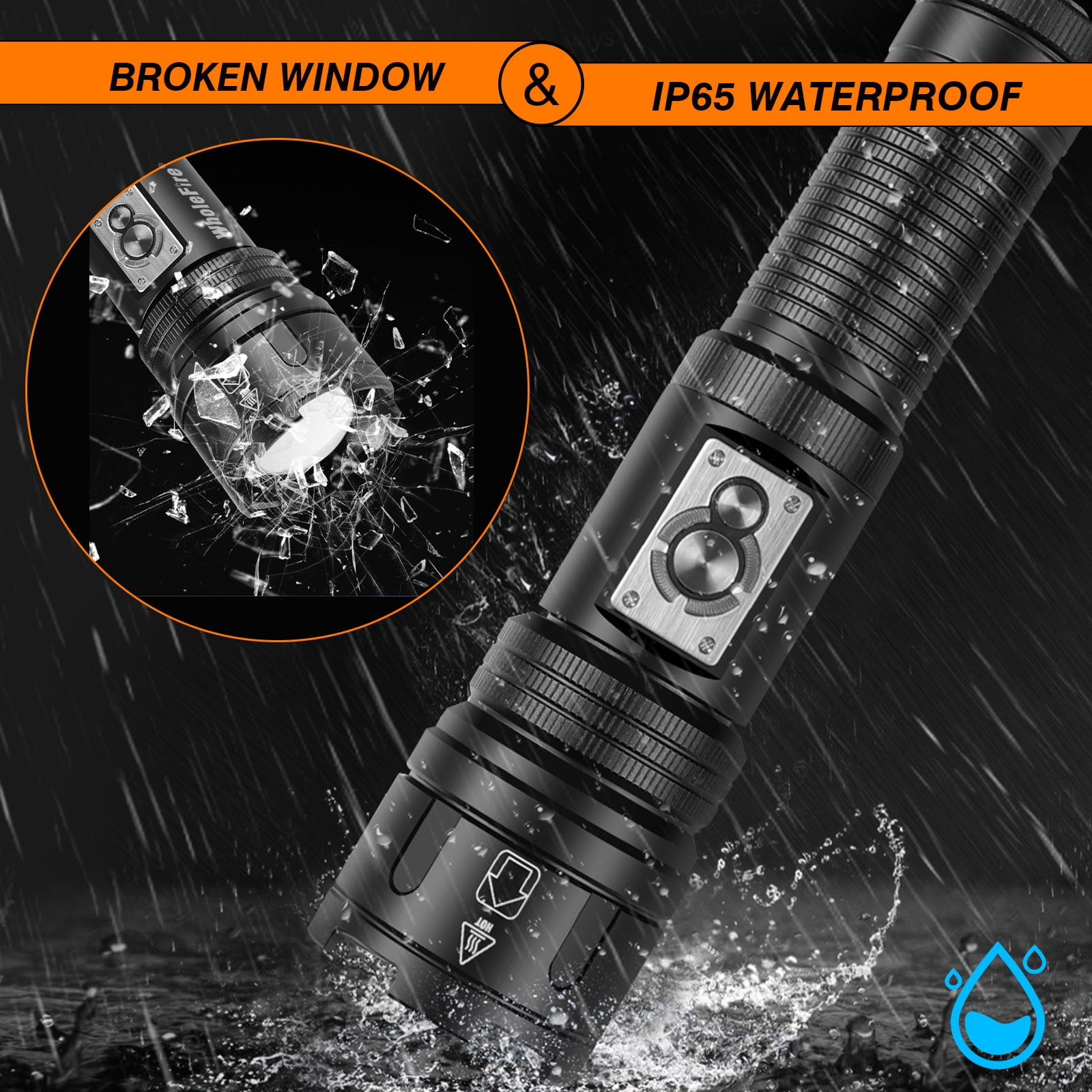 XHP99 LED Rechargeable Flashlights 10 Modeswith COB Light 2 in 1 COB Work Light Flashlights for Outdoor Camping