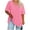 Tops for Women Plus Size-Pink, variant on Homenesgenics Tops for Women Plus Size,Tunic Tops for Women,Crop Tops for Women Women's Oversized Short Sleeved Solid Summer Base Shirt Sports T-Shirt Blue XXL