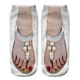 thumbnail image 1 of 3D Pattern Manicure Print Socks Funny Hidden Running Socks Women Personalized, 1 of 2