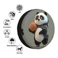 thumbnail image 3 of JUNZAN Cartoon Pandas Basketball Spare Tire Cover Wheel Protector for Truck SUV Trailer Camping Rv Tire Covers-15 inch, 3 of 8