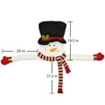 thumbnail image 3 of Large Snowman Christmas Tree Topper Festive Hat & Scarf Decor with Bendable Arms for Holiday Xmas Display, 3 of 7