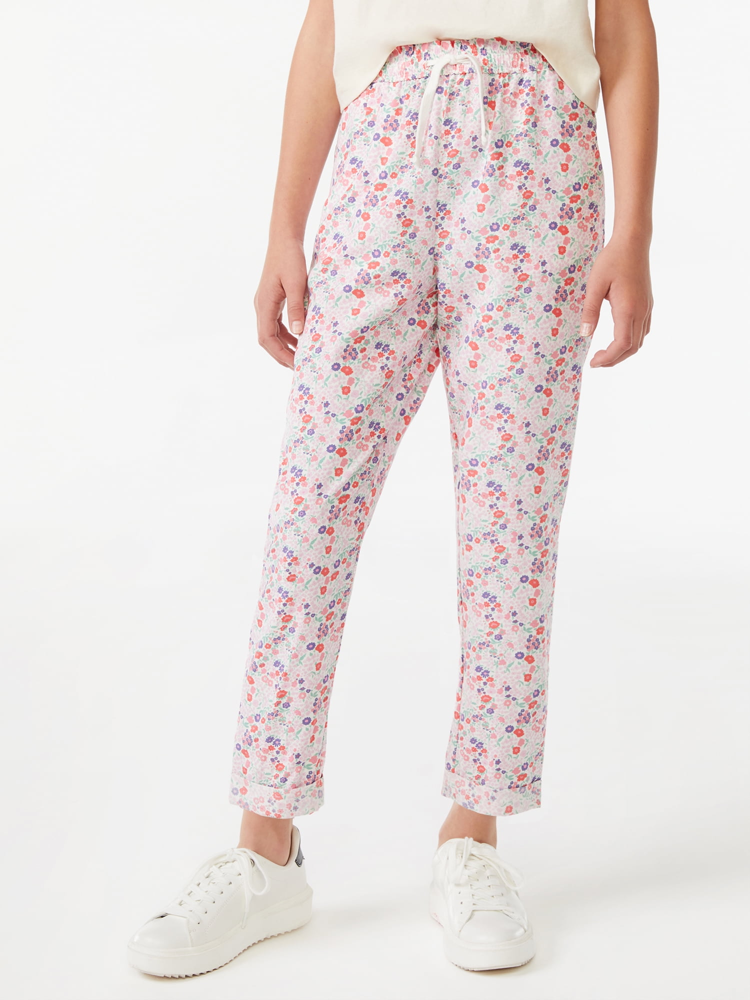 Free Assembly Girls Pull-On Dock Pants, Sizes 4-18