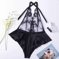 thumbnail image 1 of Body moldeador de cuerpo sexy con tirantes abiertos y bordados de verano para mujer, 1 of 4